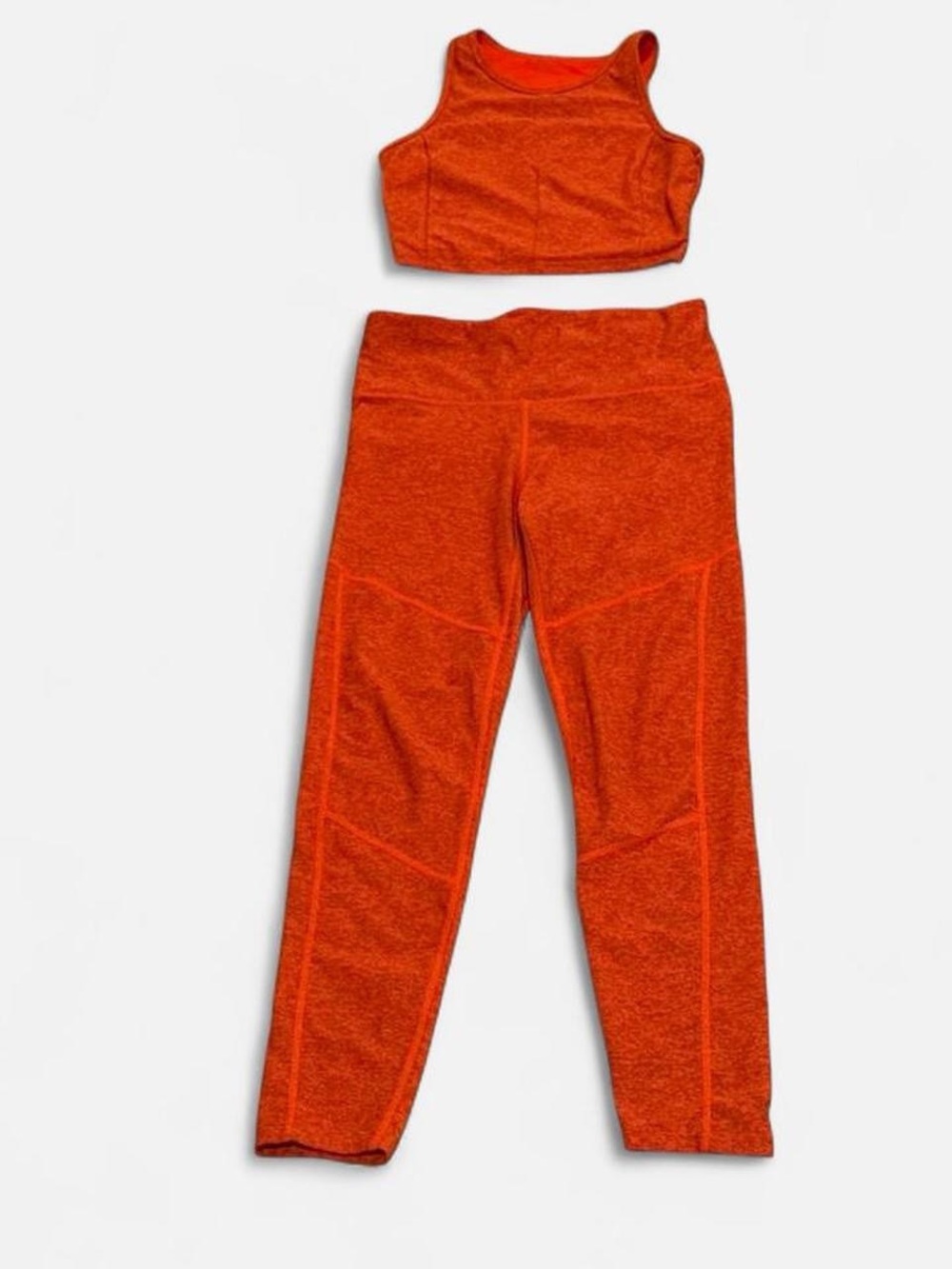 JoyLab Orange Women’s Active Leggings and Crop Tank Set Medium